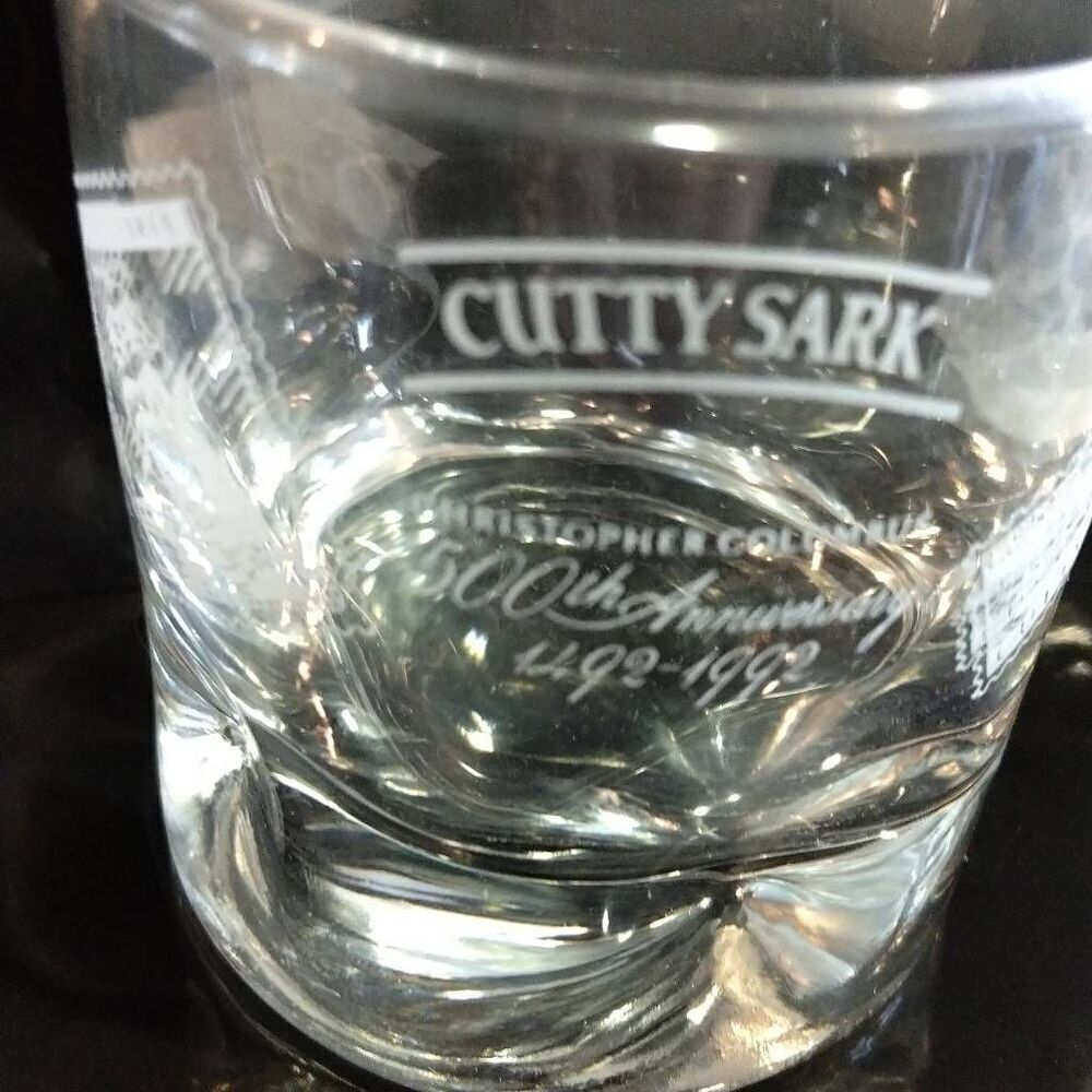 Rare Vintage 1992 Cutty Sark Columbus 500th Anniversary Rocks Glass